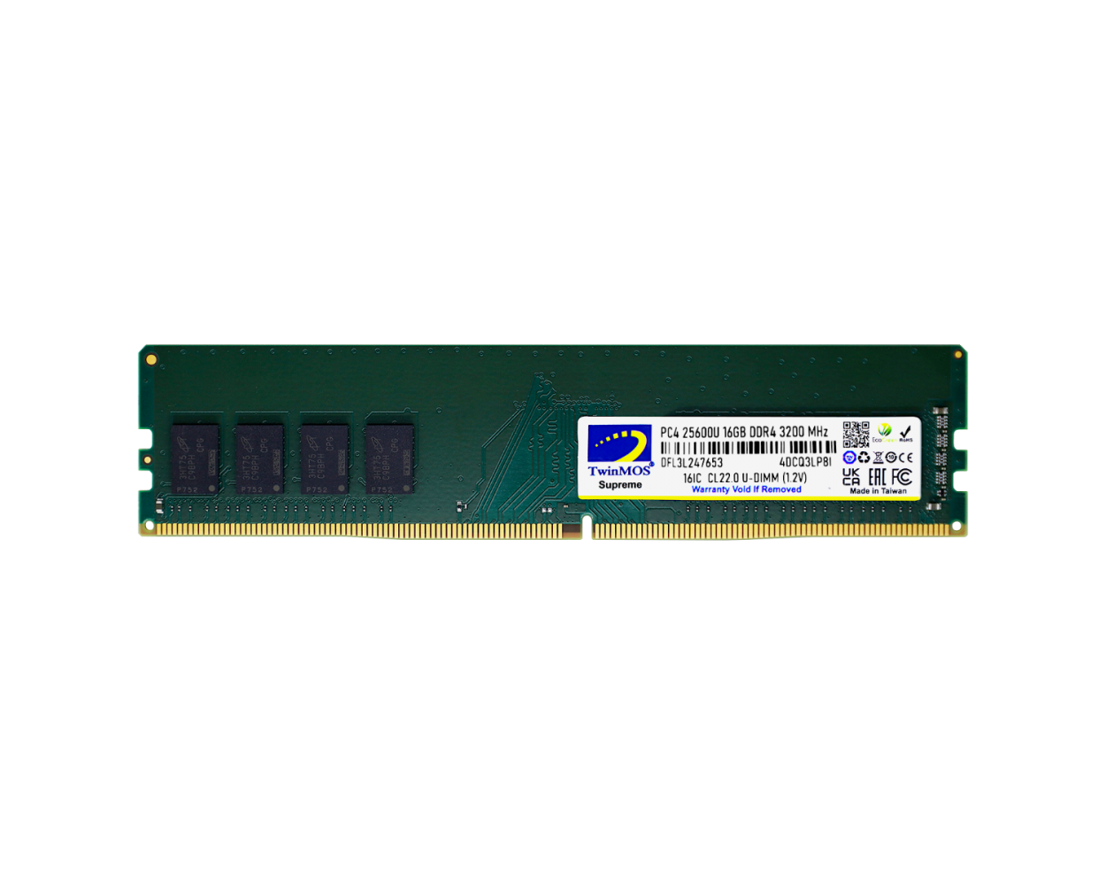 TWINMOS MDD416GB3200D 16GB (Tek Parça) 3200Mhz DDR4 PC Bellek - 31051