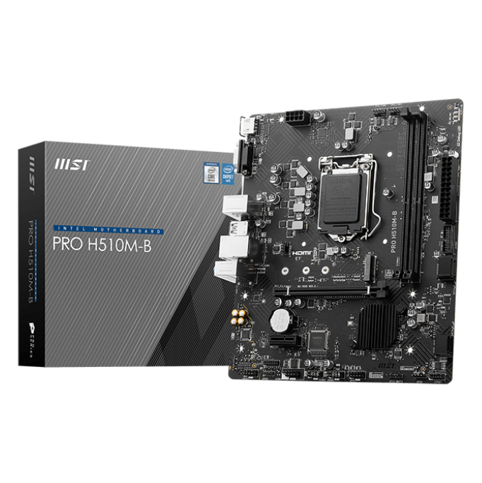 MSI PRO H510M-B LGA1200 DDR4 2933MHz M.2 USB3.2 GLan mATX (Sadece 10.Nesil) - PRO H510M-B