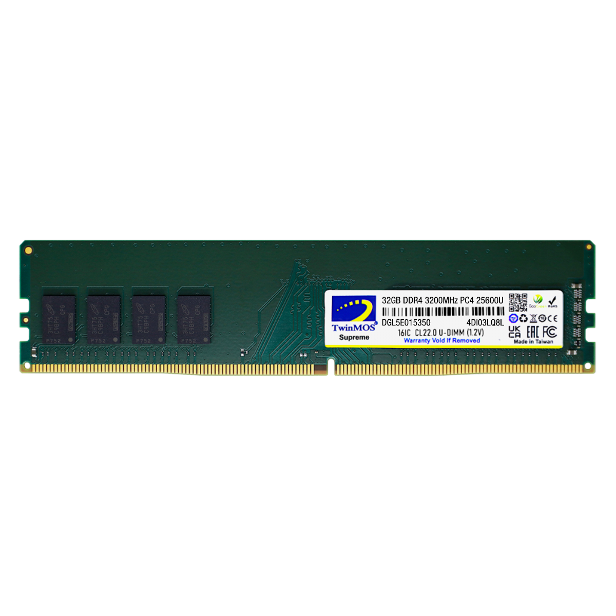 TWINMOS MDD432GB3200DWO 32GB (Tek Parça) DDR4 3200Mhz PC Bellek - 39307