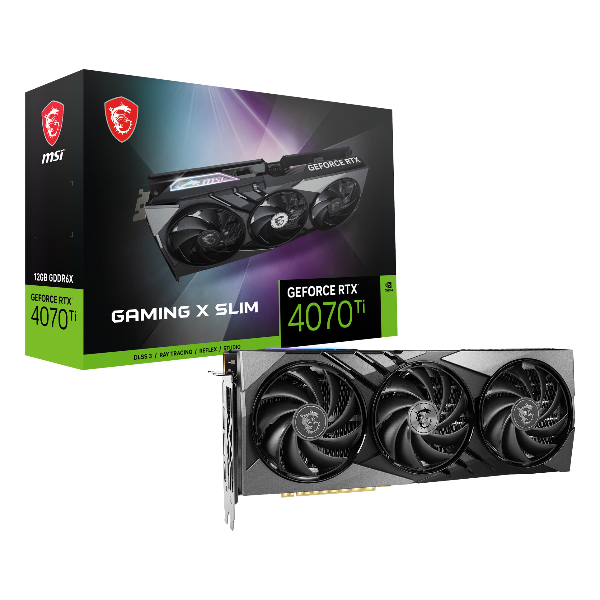 MSI 12GB GEFORCE RTX 4070 TI GAMING X SLIM 12G GDDR6X 192Bit PCIE 4.0 HDMI 3xDP - RTX 4070 TI GAMING X S