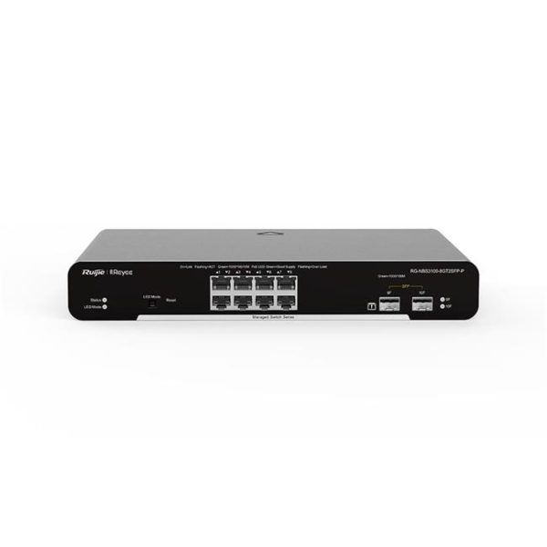Ruijie Reyee RG-NBS3100-8GT2SFP-P 8-Port Gigabit+2XGB SFP Uplink (125W) Yön. Swi - Net.Swi.Poe.Var.0026