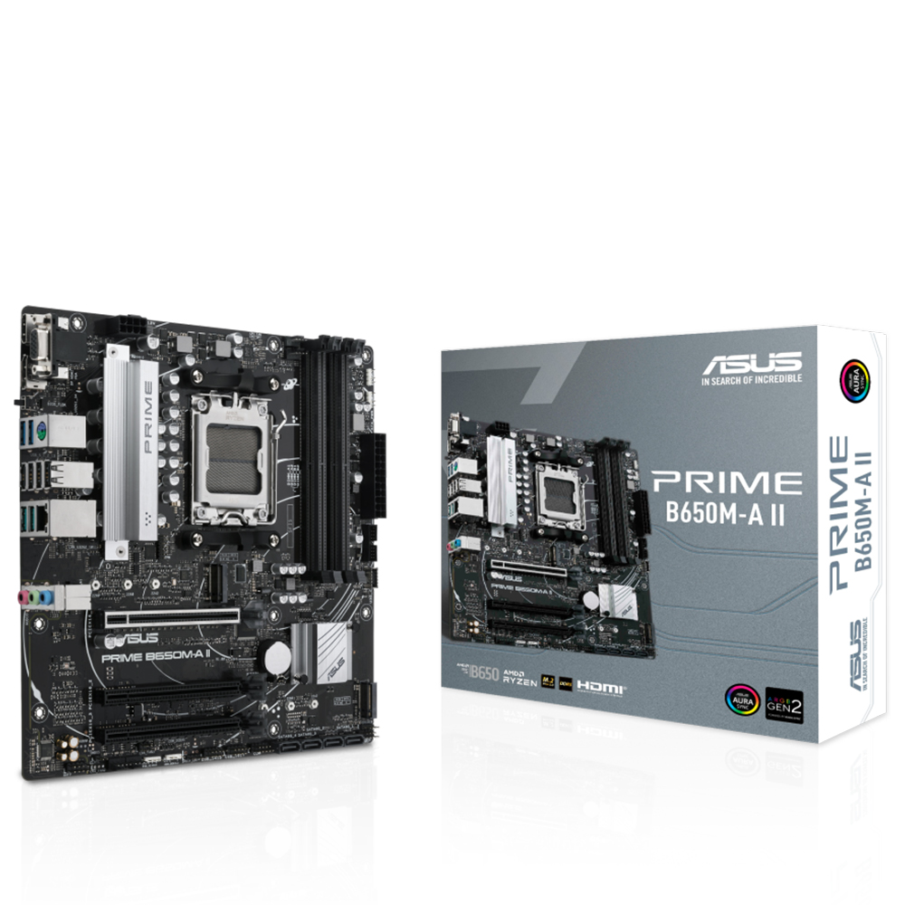 Asus PRIME B650M-A II AM5 DDR5 6400(OC) HDMI DP M.2 USB3.2 GBit mATX - 90MB1EH0-M0EAY0