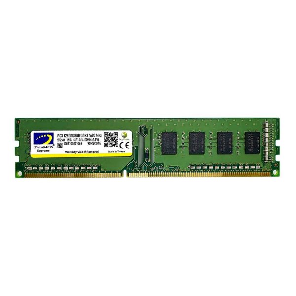 TwinMOS 8GB 1600MHz DDR3 DIMM Ram 1.5V (MDD38GB1600D) - Bbi.Isl.Bel.Mas.0090