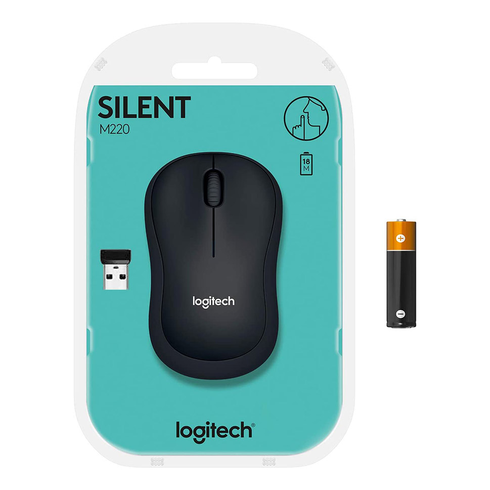 LOGITECH M220 Kablosuz Sessiz Mouse Siyah (910-004878) - 910-004878