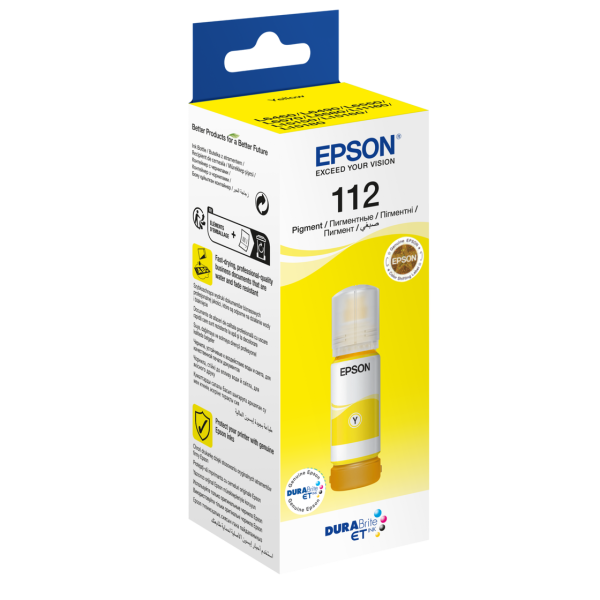 EPSON T06C44 (112) EcoTank Yellow Sarı Şişe Mürekkep 70 ml - C13T06C44A