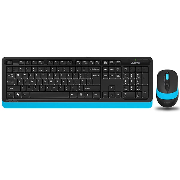 A4 Tech FG1010 Kablosuz Siyah-Mavi Klavye Mouse Set - FG1010 Mavi