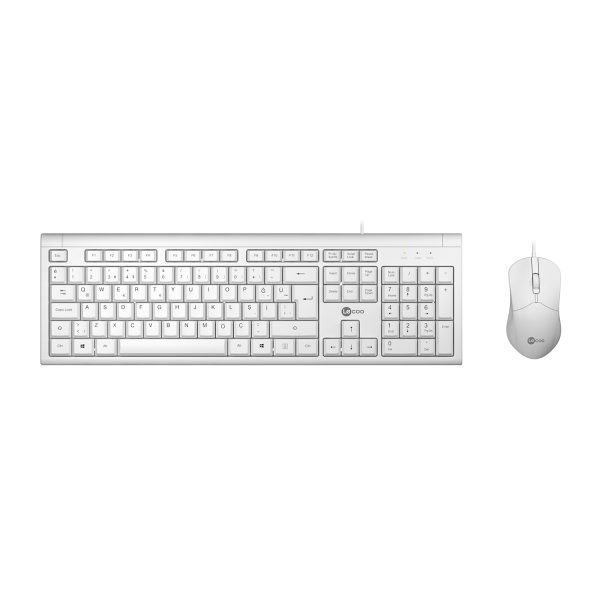 LECOO CM101 BEYAZ KABLOLU MOUSE & KLAVYE SET - CM101_BEYAZ