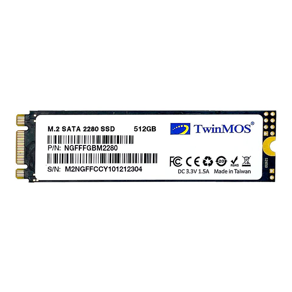 TwinMOS 512GB M.2 2280 SATA3  580-550MB/s (NGFFFGBM2280) - Bbi.Isl.Dep.Dsd.0092