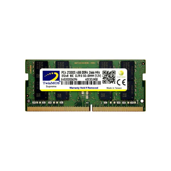 TwinMOS 4GB 2666MHz DDR4 SO-DIMM Ram (MDD44GB2666N) - Bbi.Isl.Bel.Not.0032