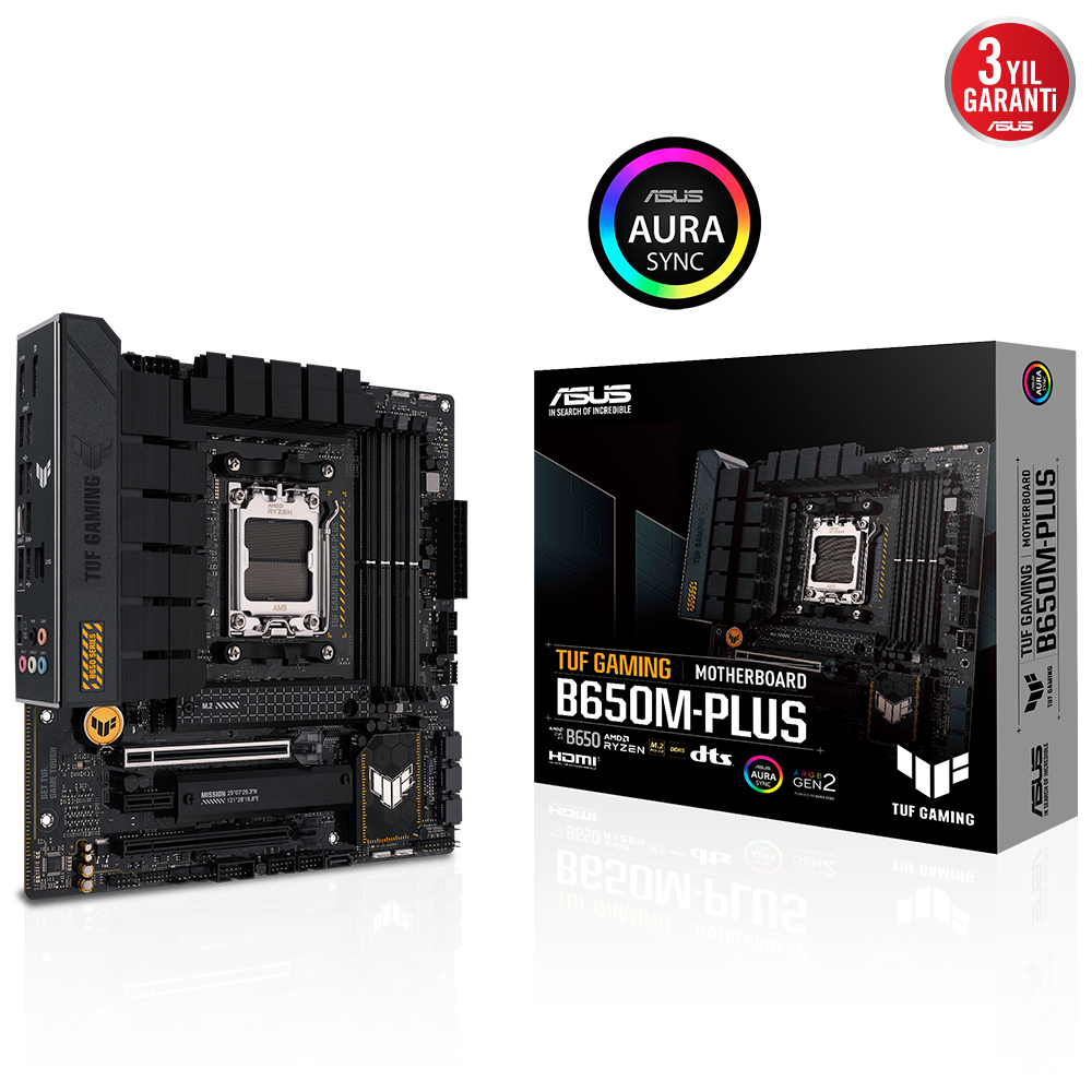 Asus TUF GAMING B650M-PLUS AM5 DDR5 6400(OC) HDMI DP M.2 USB3.2 mATX - 90MB1BG0-M0EAY0