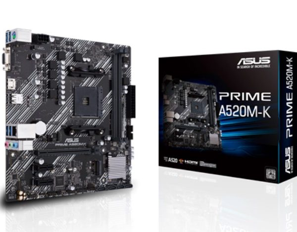 Asus PRIME A520M-K AMD A520 DDR4 4400 USB3.2 M2 HDMI/VGA PCI 3.0 AM4 Anakart - Bbi.Isl.Ekr.Amd.0049