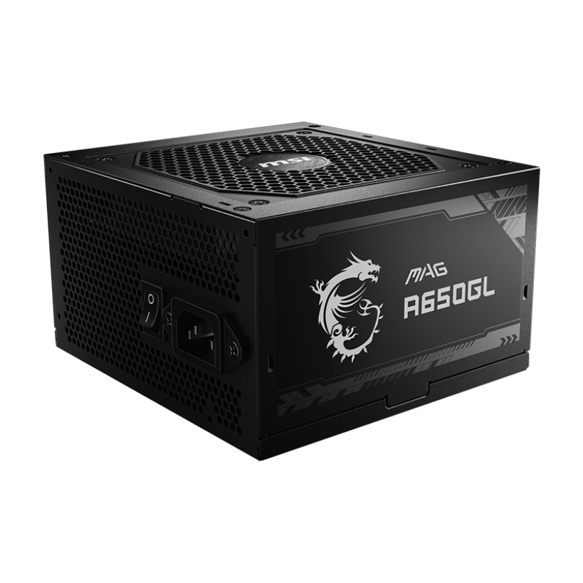 MSI MAG A650GL 650W 80+Gold 120mm Fan Power Supplys - MAG A650GL