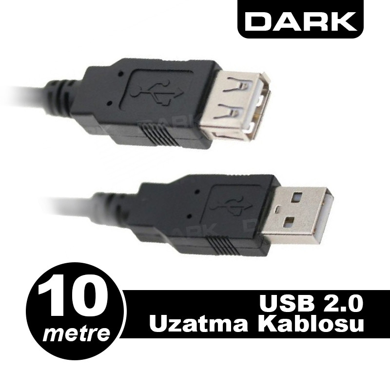 Dark 10 Metre Usb 2.0 Uzatma Kablosu [DK-CB-USB2EXTL1000] - DK-CB-USB2EXTL1000