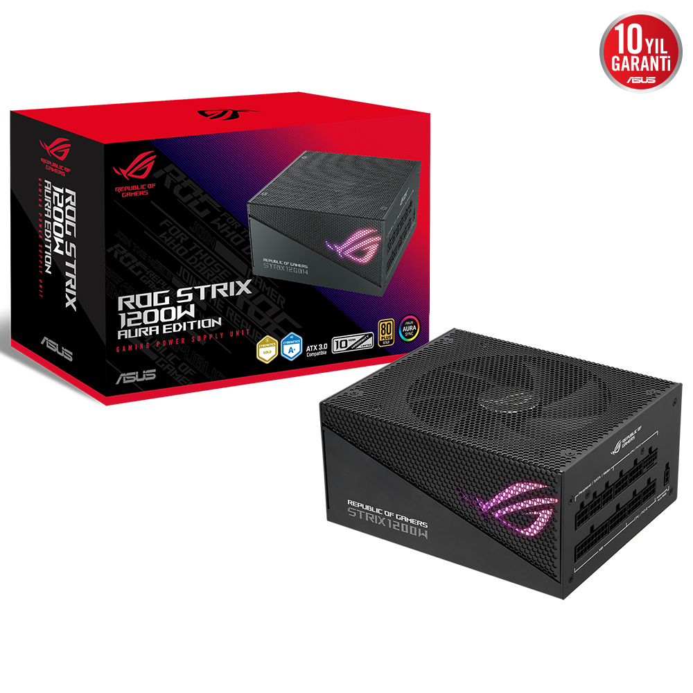 Asus ROG-STRIX-1200G - AURA 1200W 80+Gold Aura Edition Güç Kaynağı - Bbi.Isl.Kas.Psu.0029