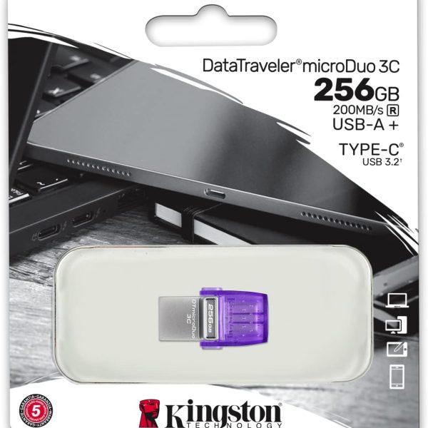 Kingston 256GB DataTraveler Microduo Typc C USB Bellek (DTDUO3CG3/256GB) - DTDUO3CG3/256GB