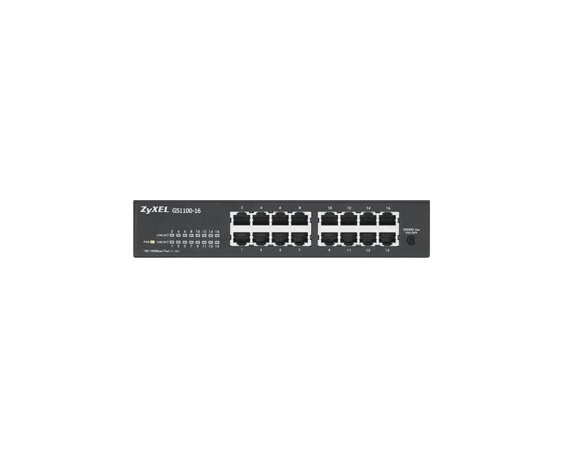 Zyxel 16Port GS1100-16-EU0103F 10/100/1000 Yönetilemez Switch - GS1100-16-EU0103F