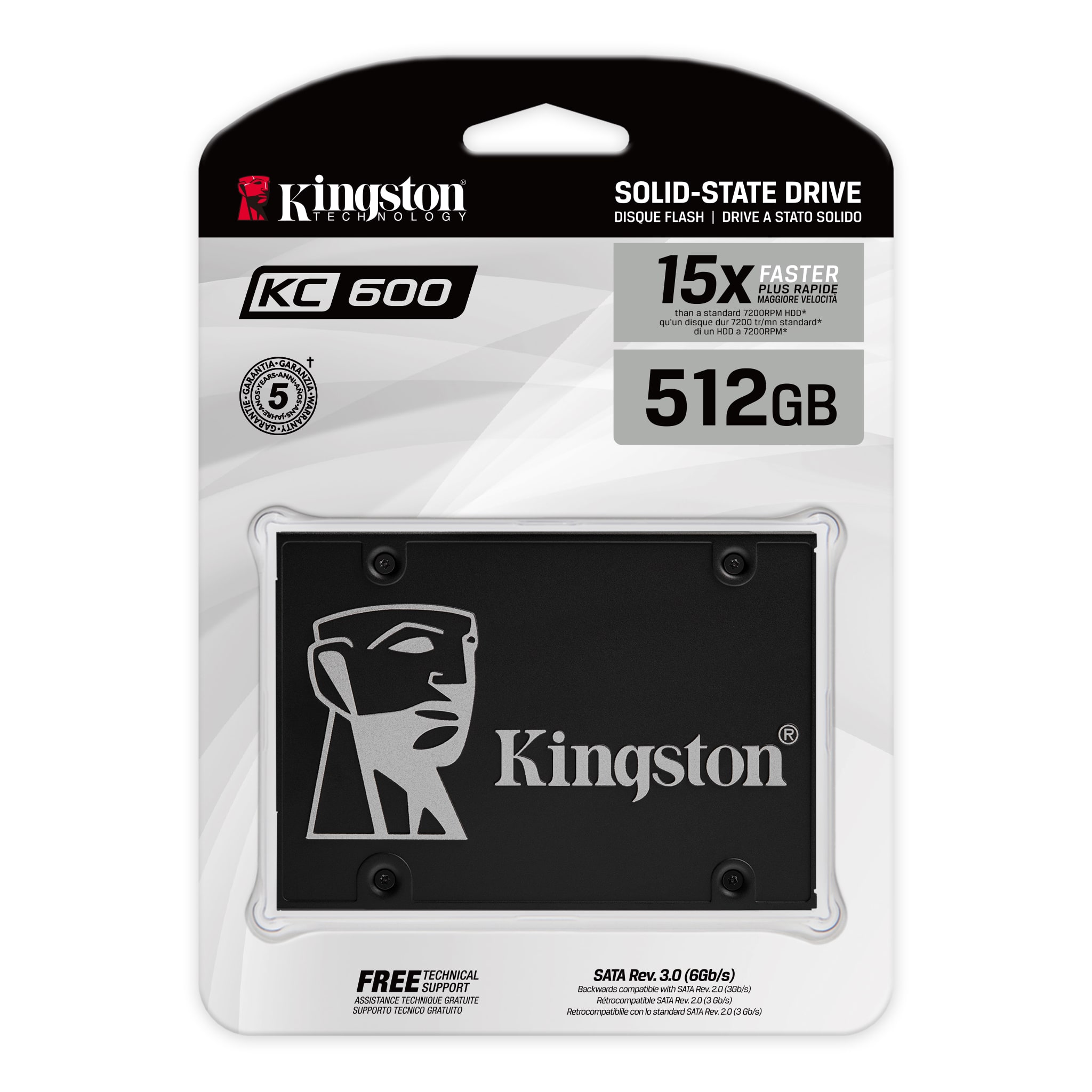 KINGSTON KC600 512GB 550MB-500MB/S 2.5" Sata 3 SSD - SKC600/512G