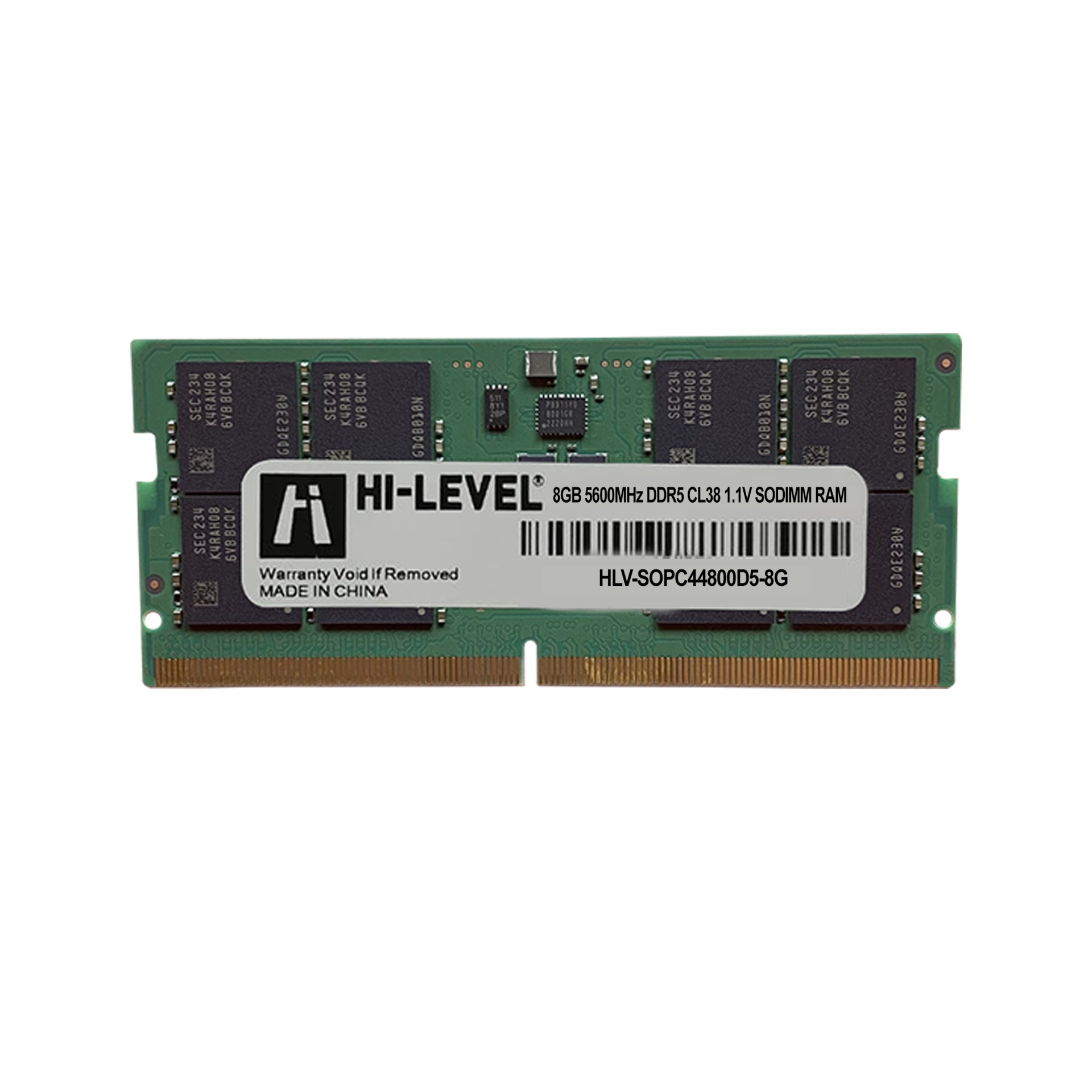 Hi-Level 8GB 5600MHz DDR5 Sodimm Kutulu (HLV-SOPC44800D5/8G) - HLV-SOPC44800D5/8G