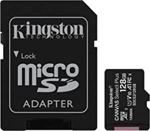 KINGSTON 128GB Canvas Select Plus MicroSDXC 100R A1 C10 Card + Adapter - SDCS2/128GB