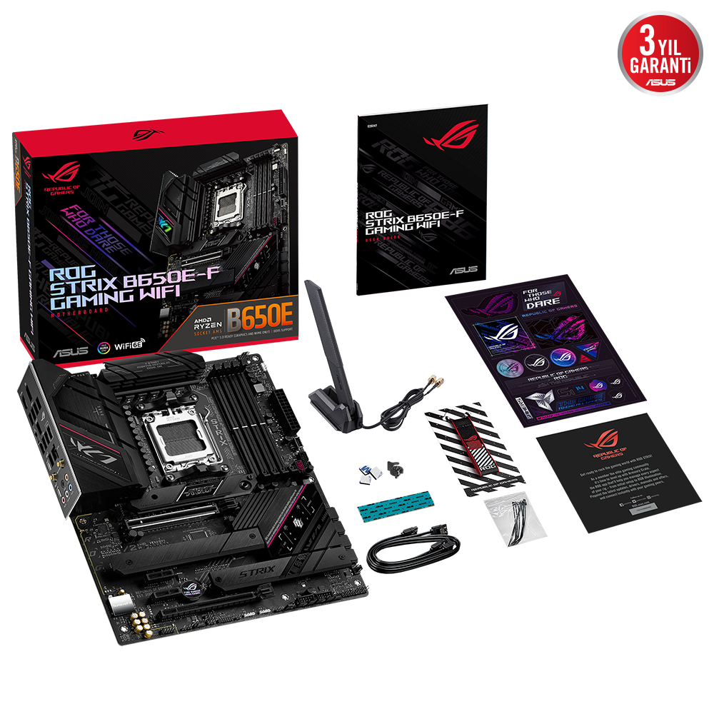 Asus ROG STRIX B650E-F GAMING WIFI DDR5 AM5 6400 HDMI BT PCIe 5.0 WIFI 6E ATX - 90MB1BQ0-M0EAY0