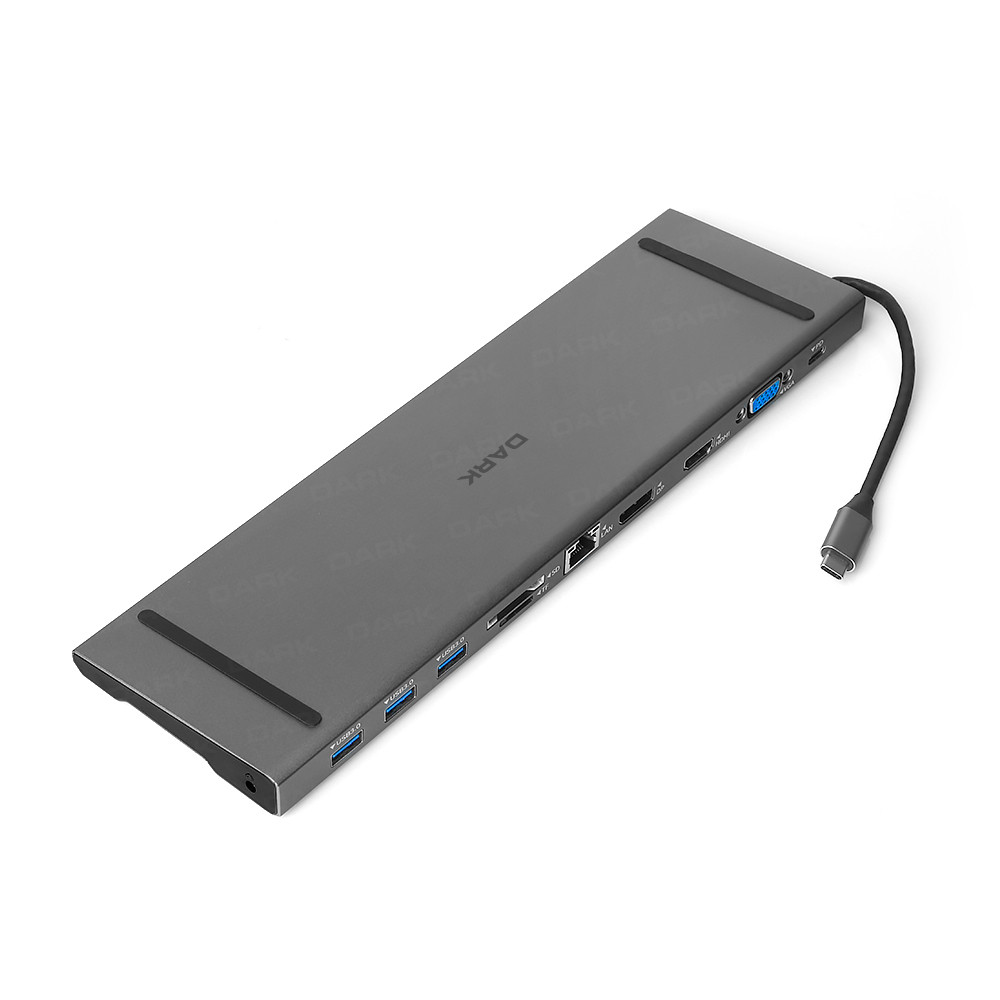 Dark USB 3.1/ 11 in 1 Ethernet/USB-C PD/HDMI/VGA/TF SD/USB 3.0/Hub [DK-AC-U31X45 - DK-AC-U31X45
