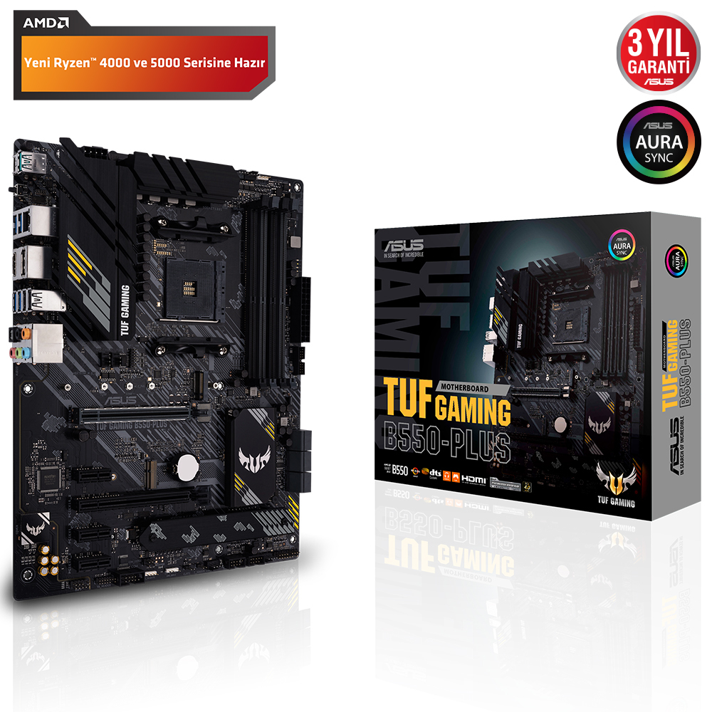 Asus TUF GAMING B550-PLUS AM4 DDR4 HDMI DP 2xM2  RGB ATX - 90MB14G0-M0EAY0