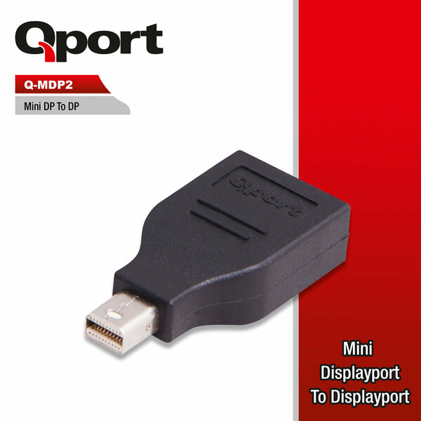 Qport Mini Display Port to Display Port Çevirici (Q-MDP2) - Q-MDP2