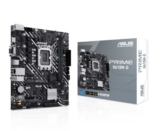 Asus PRIME H610M-D H610 DDR5 M.2 USB3.2 HDMI/VGA PCI 3.0 1700p Anakart - Bbi.Isl.Ank.Int.0093
