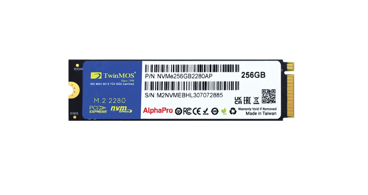 TwinMOS 256GB AlphaPro NVMe M.2 PCle Gen3 3600-3250MB/s (NVMe256GB2280AP) - Bbi.Isl.Dep.Dsd.0099