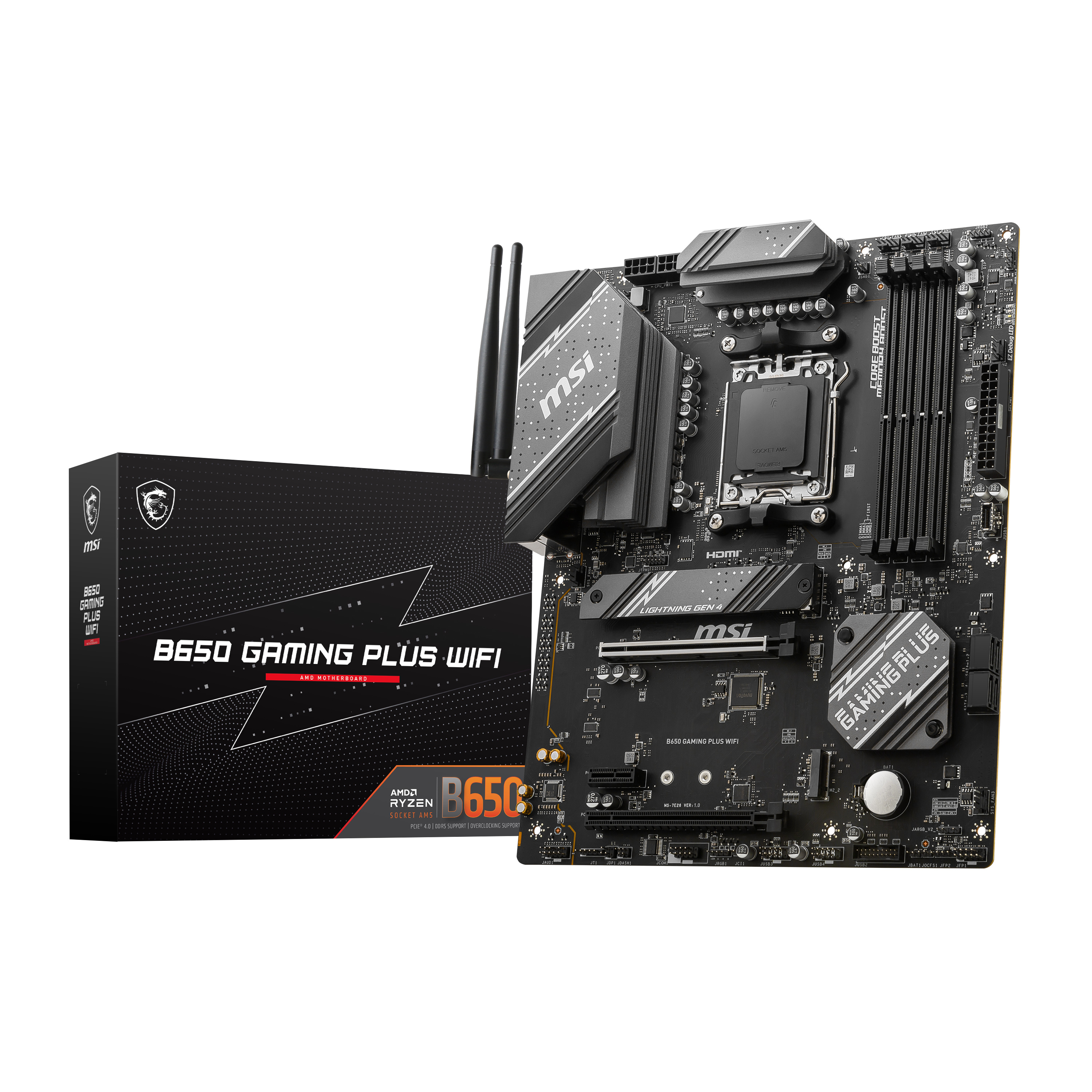 MSI B650 GAMING PLUS WIFI DDR5 AM5 6000(OC) M.2 HDMI DP WiFi 6E ATX - B650 GAMING PLUS WIFI