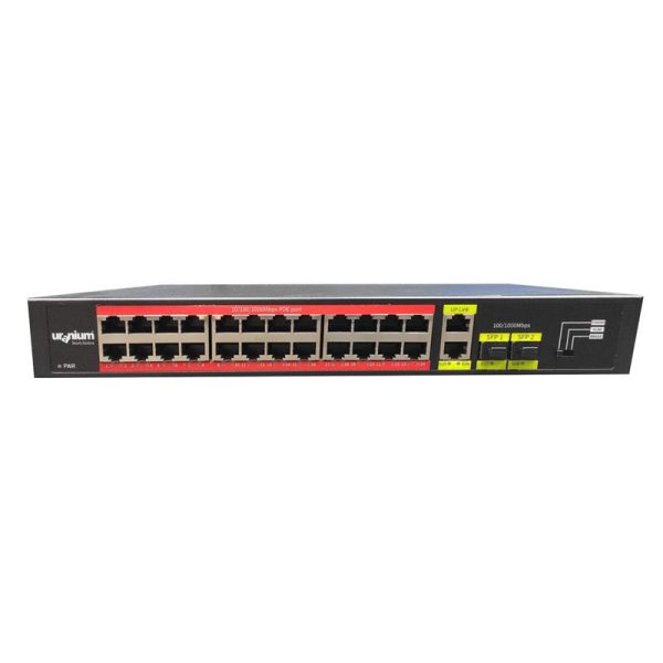 URANIUM POE-G2422SFP-300W 24 PORT GIGABIT+2XGB RJ45/2XSFP UPLINK RACKMOUNT POE S - Net.Swi.Poe.Yok.0035