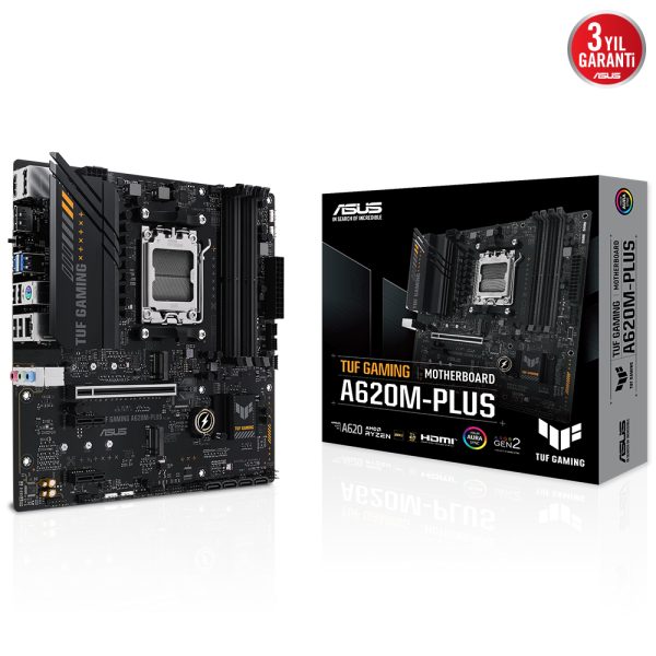 Asus TUF GAMING A620M-PLUS AMD A620 DDR5 USB3.2 DP/HDMI PCI4.0 AM5 Anakart - Bbi.Isl.Ank.Amd.0032