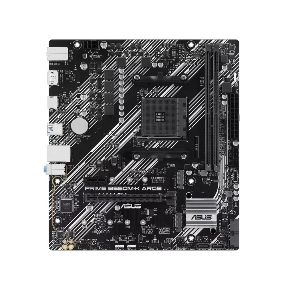 Asus PRIME B550M-K ARGB B550 DDR4 USB3.2 M.2 DP/HDMI PCI 4.0 AM4 Anakart - Bbi.Isl.Ank.Amd.0047