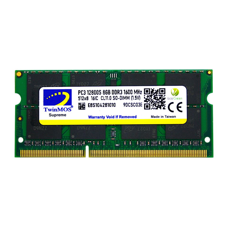 TwinMOS 8GB 1600MHz DDR3 SO-DIMM Ram 1.5V (MDD38GB1600N) - Bbi.Isl.Bel.Not.0030