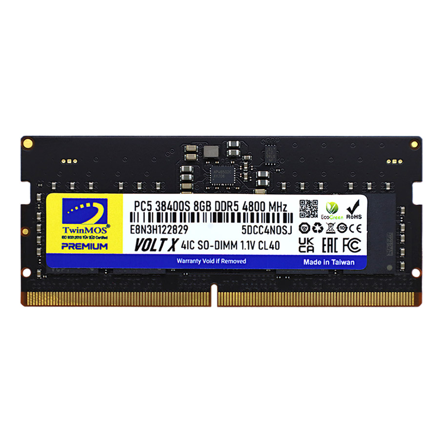 TwinMOS Sodimm DDR5  8GB 4800MHz CL40 Notebook Ram - TMD58GB4800S40