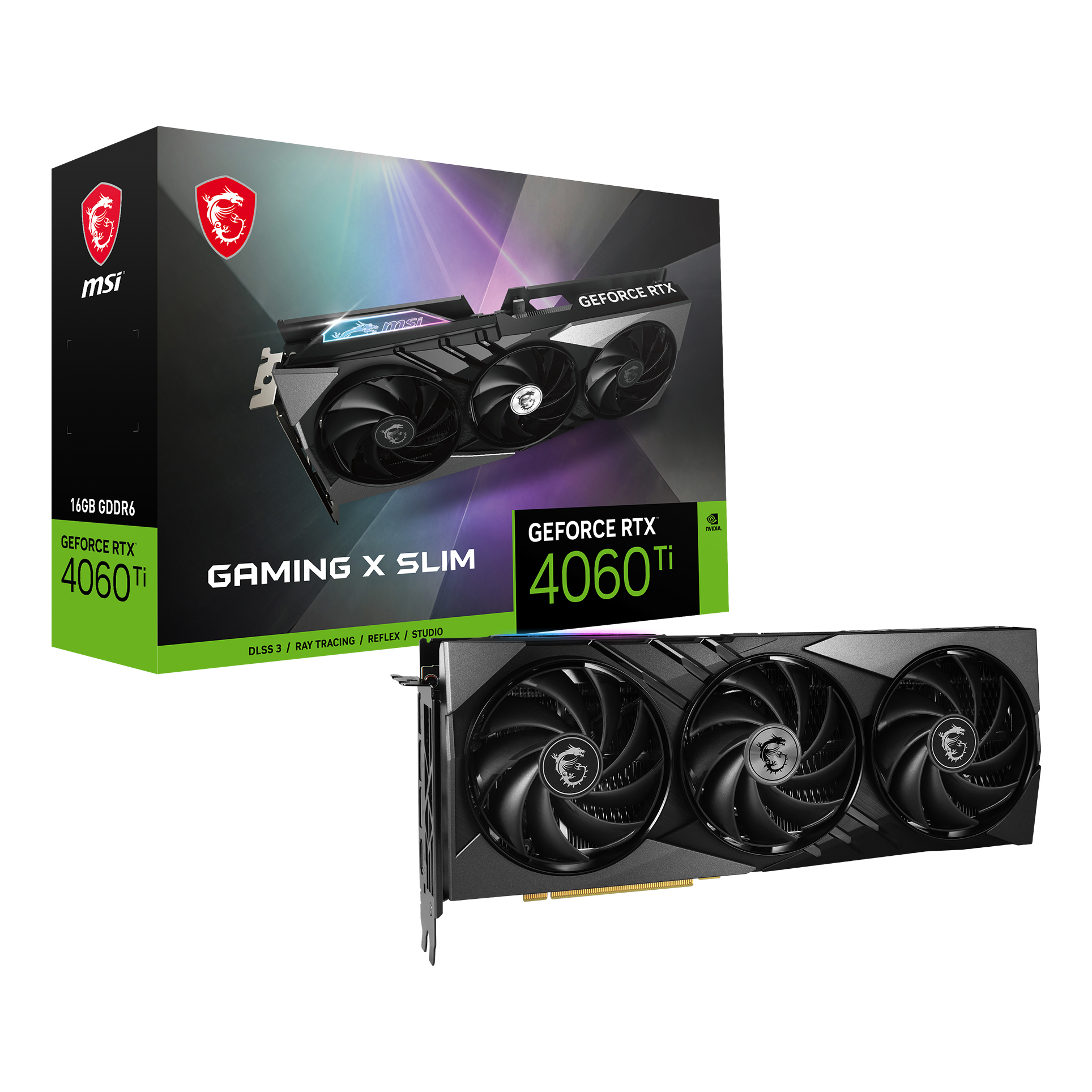 MSI 16GB GEFORCE RTX 4060 TI GAMING X SLIM 16G GDDR6 128Bit PCIE 4.0 HDMI 3xDP - RTX 4060 TI GAMING X SLI