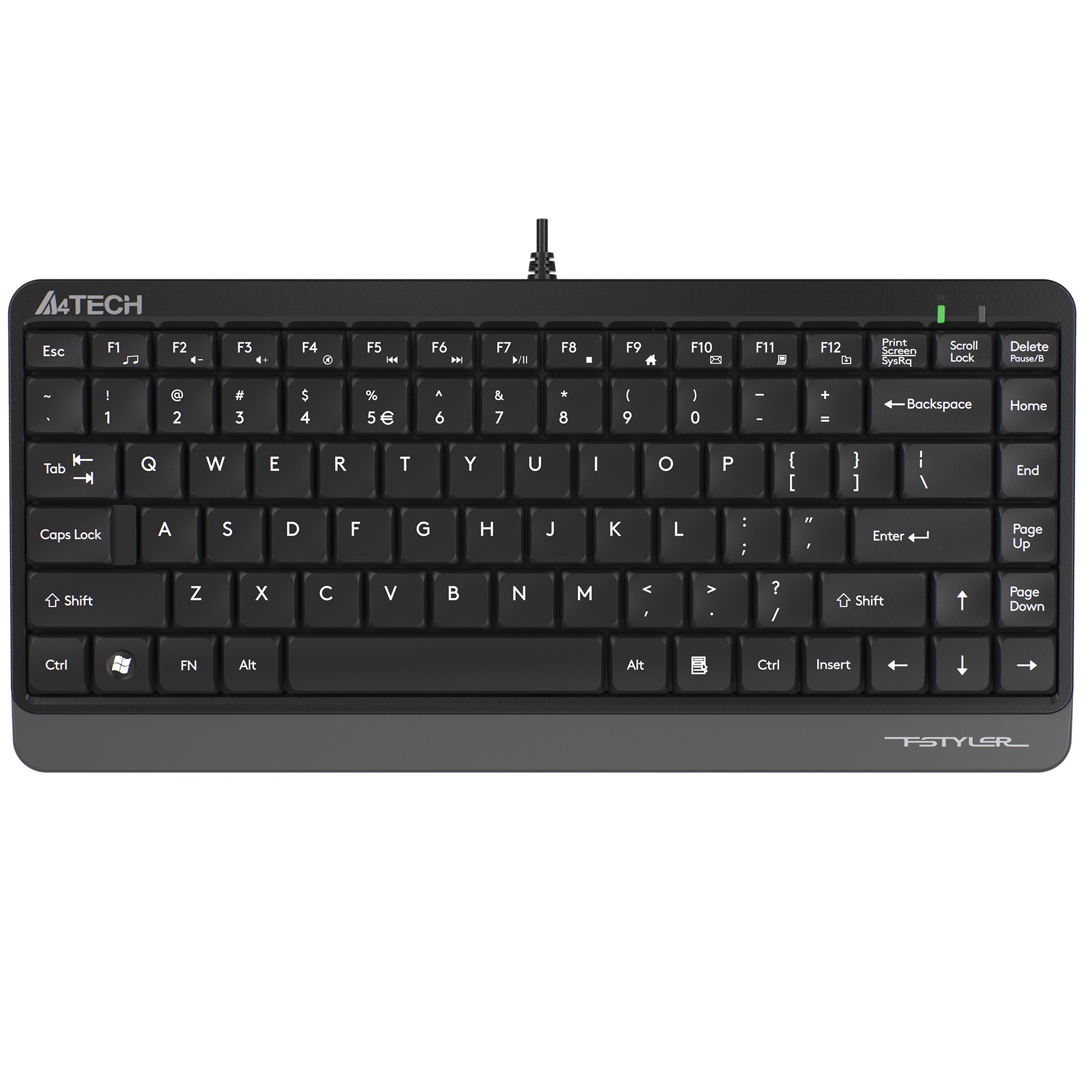 A4-Tech FK11 Q Usb Kablolu Gri Multimedya Mini Klavye - FK11