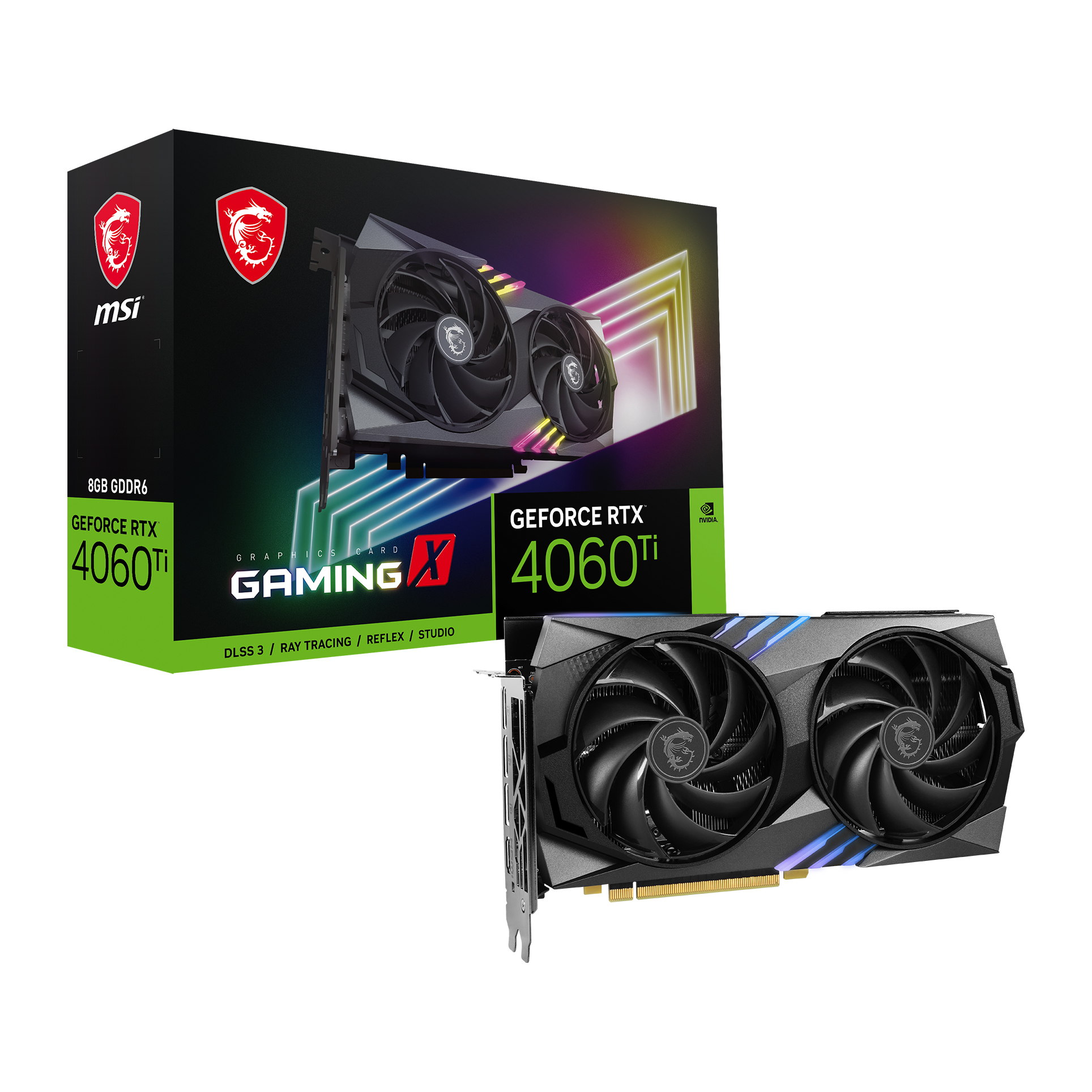 MSI 8GB GEFORCE RTX 4060 TI GAMING X 8G GDDR6 [128Bit] PCIE 4.0 HDMI 3xDP - RTX 4060 TI GAMING X 8G