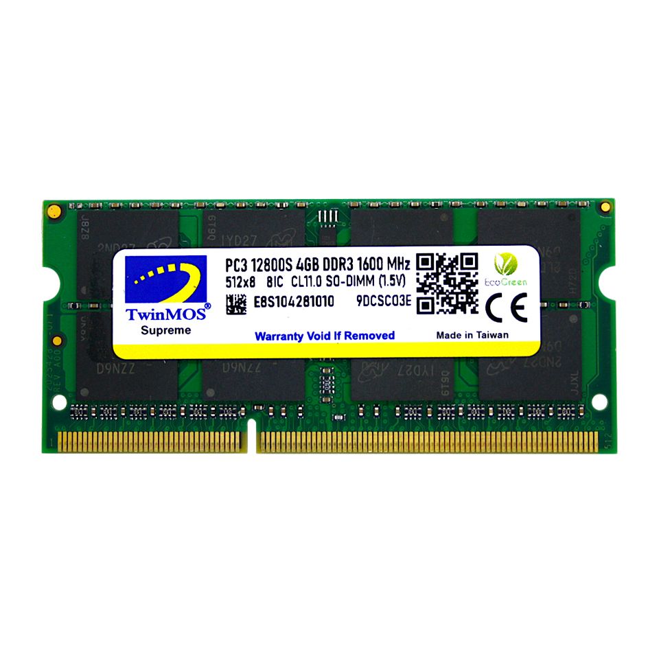 TwinMOS 4GB 1600MHz DDR3 SO-DIMM Ram 1.5V (MDD34GB1600N) - Bbi.Isl.Bel.Not.0028