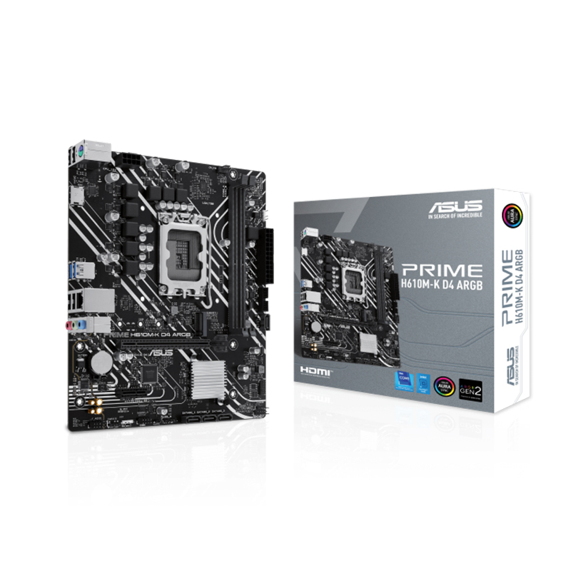 Asus PRIME H610M-K D4 ARGB H610 DDR4 M.2 HDMI PCI 4.0 1700p Anakart - Bbi.Isl.Ank.Int.0119