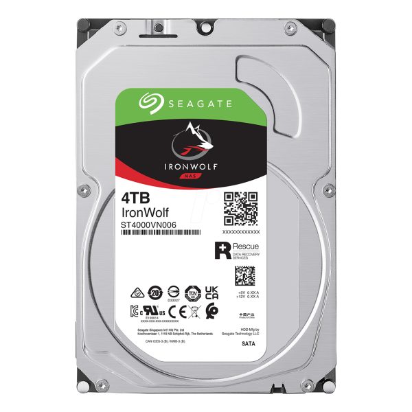 SEAGATE IRONWOLF 4 TB 5400RPM 256MB 7/24 1-8 Yuvalı Nas için - ST4000VN006