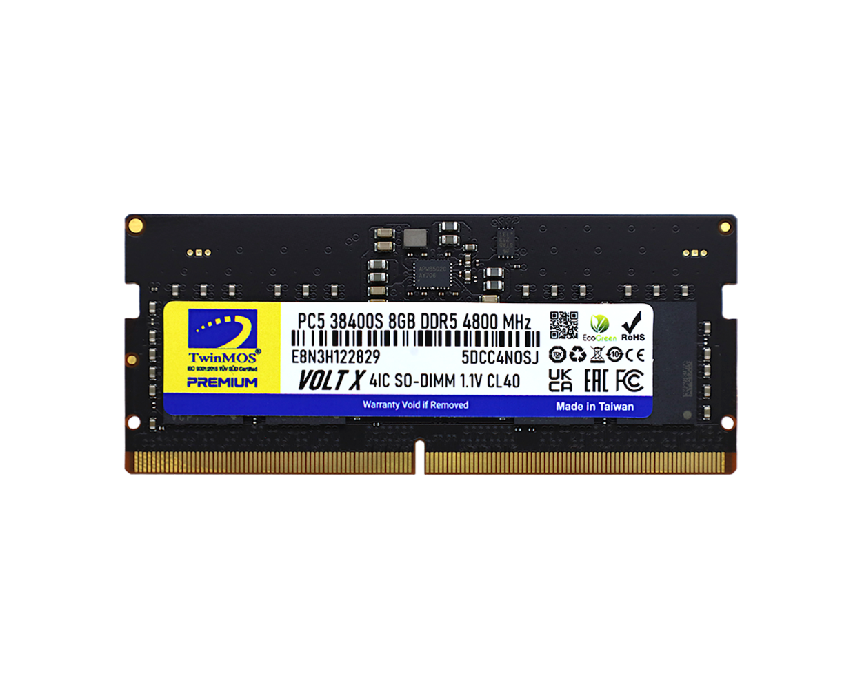 TWINMOS TMD58GB4800S40 8GB DDR5 4800Mhz Notebook Bellek - 35220