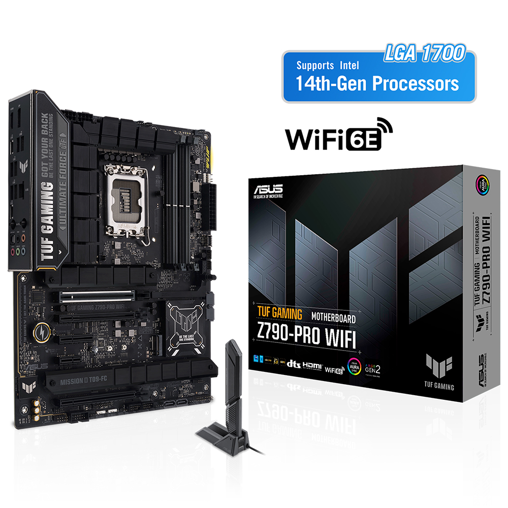 Asus TUF GAMING Z790-PRO WIFI DDR5 1700P 7800(OC) HDMI DP M2 WiFi6E BT ATX - 90MB1FJ0-M0EAY0