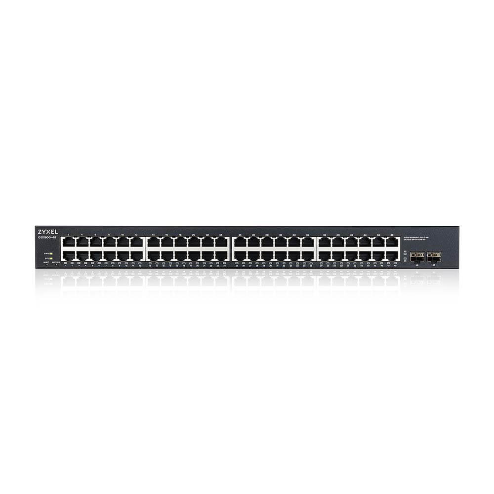 Zyxel 48Port GS1900-48-EU0102F Gigabit + 2Port SFP L2 Yönetilebilir Switch - GS1900-48-EU0102F