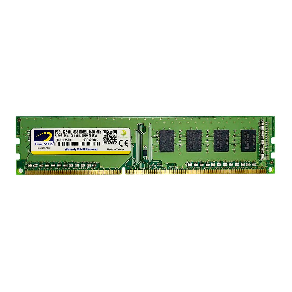 TwinMOS 8GB 1600MHz DDR3 DIMM Ram 1.35V Low Voltage (MDD3L8GB1600D) - Bbi.Isl.Bel.Mas.0091