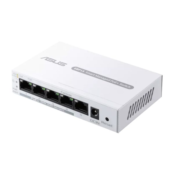 Asus ExpertWiFi EBP15 5-Port GbE Smart Managed PoE+ Switch - Net.Swi.Poe.Var.0034