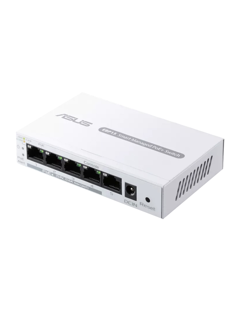 Asus ExpertWiFi EBP15 5-Port GbE Smart Managed PoE+ Switch - Net.Swi.Poe.Var.0034