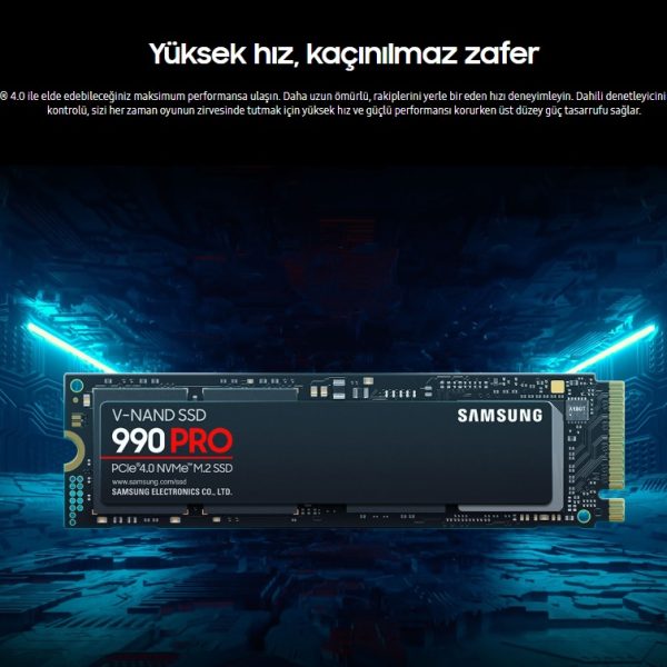 SAMSUNG MZ-V9P1T0BW 990 PRO M.2 1TB (7450/6900MB/s) PCIe + NVMe SSD Disk (22x80mm) Gaming Type - 33481