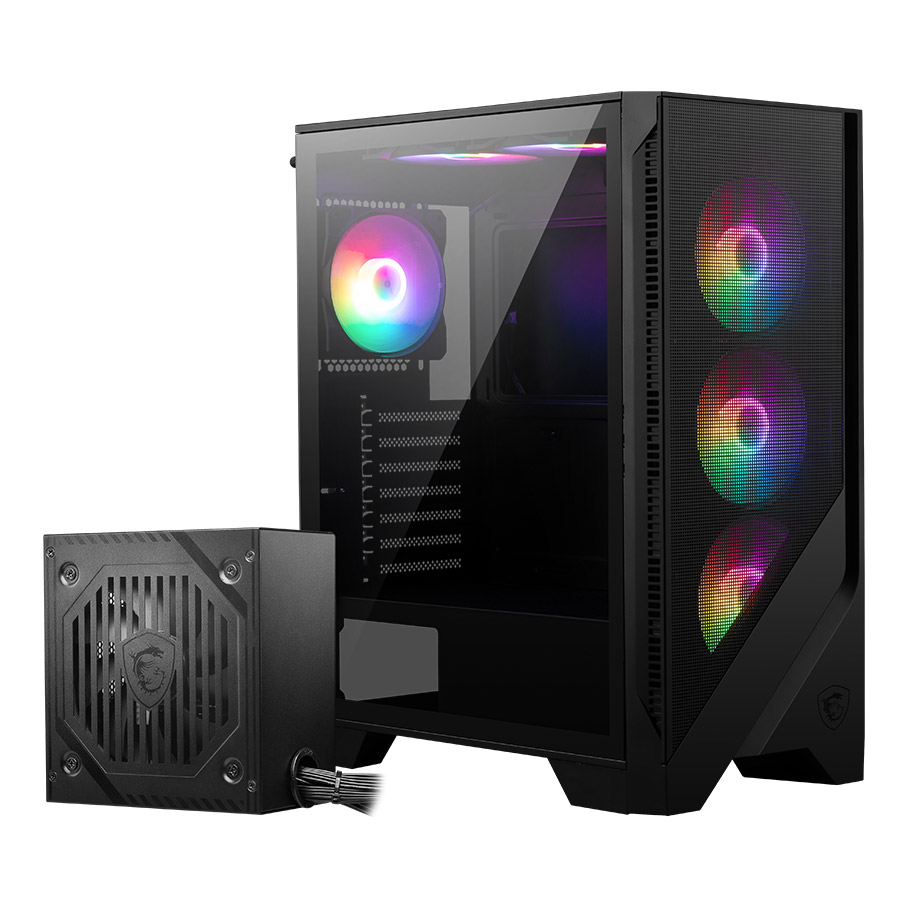 MSI MAG FORGE 120A B65 Temperli Cam 6 x120mm Auto RGB Fan 650W Bronz ATX Gaming - MAG FORGE 120A B65