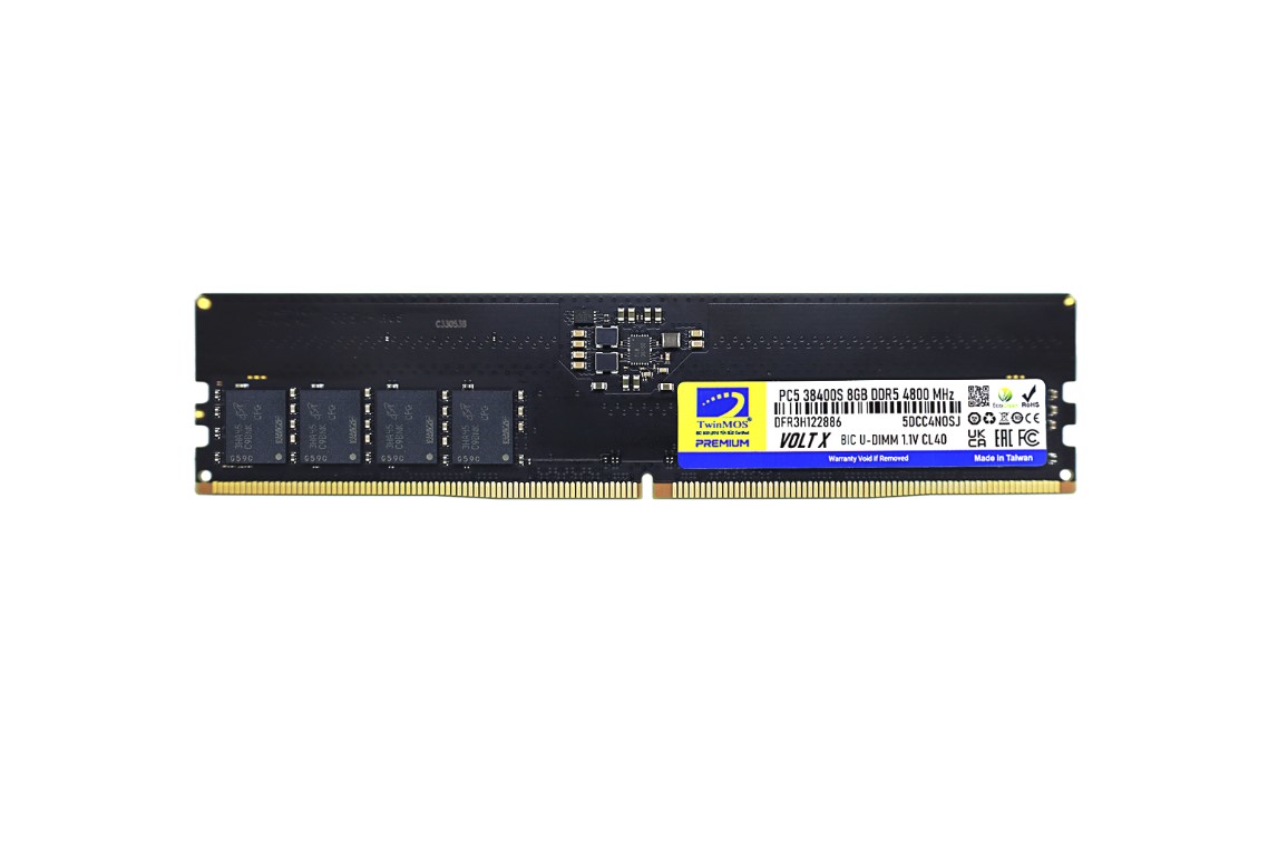 TwinMOS 8GB 4800MHz DDR5 U-DIMM CL40 Ram (TMD58GB4800U40) - Bbi.Isl.Bel.Mas.0108
